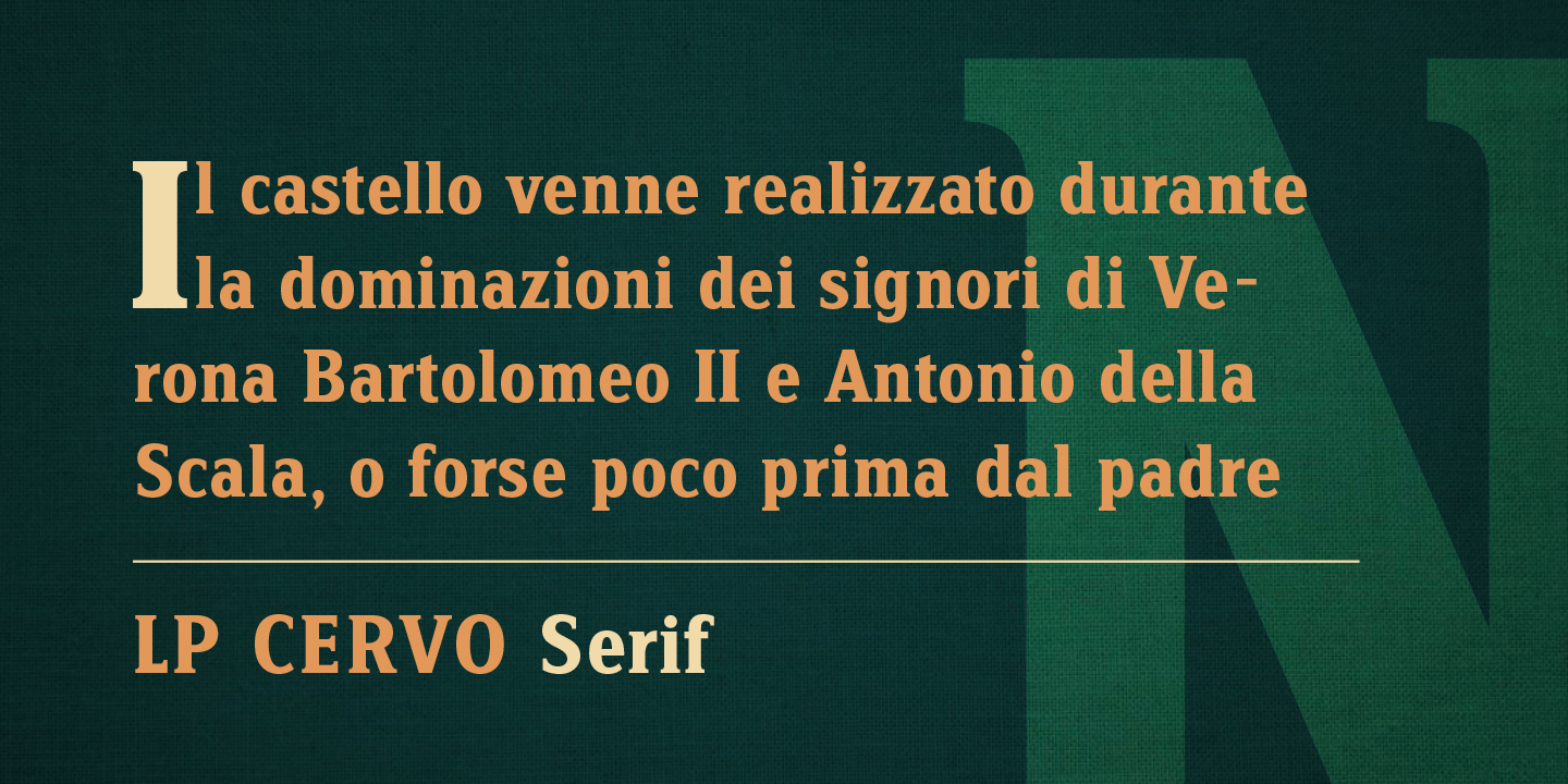 Ejemplo de fuente LP Cervo Semi serif